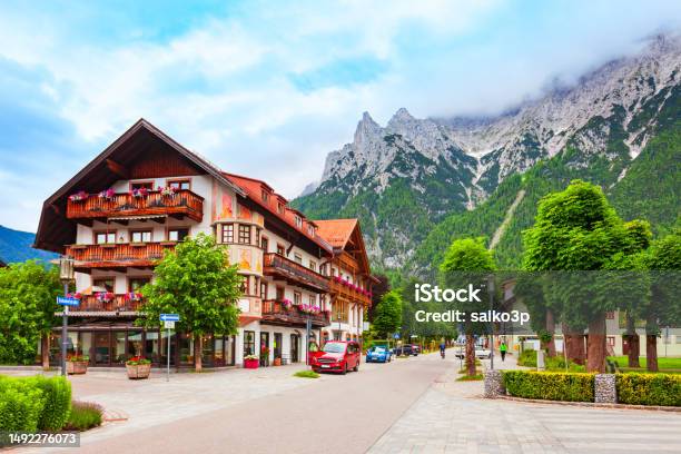 Beauty Local Houses In Mittenwald Germany Stock Photo - Download Image Now - Mittenwald, Germany, Bavaria