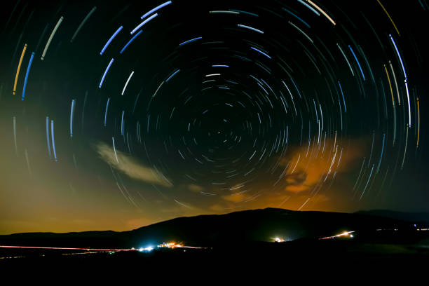 istock Star trail in the sky of Bin El Ouidane in Morocco 1492283313