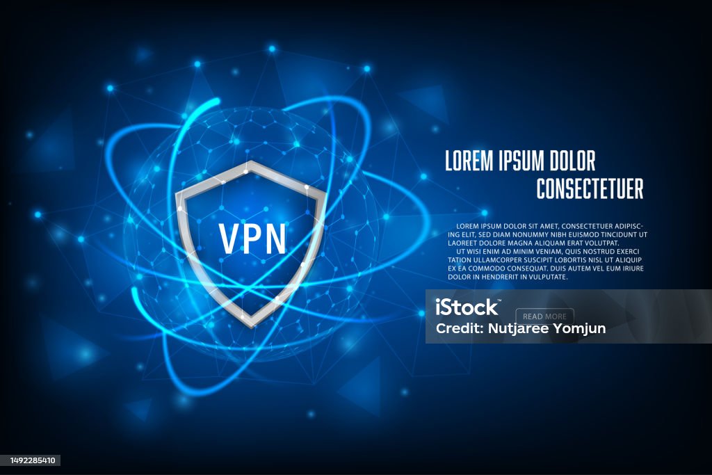 Virtual Protection Shield Vector Shield With Vpn And World Map Security Cyber Shield Concept ...