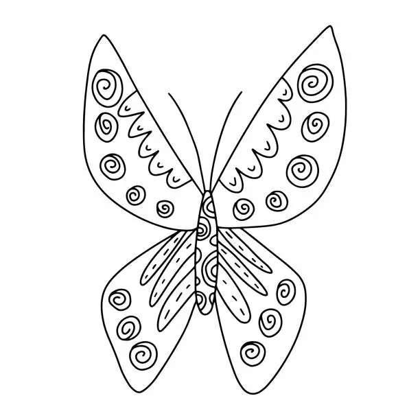 Vector illustration of Cabbage butterfly