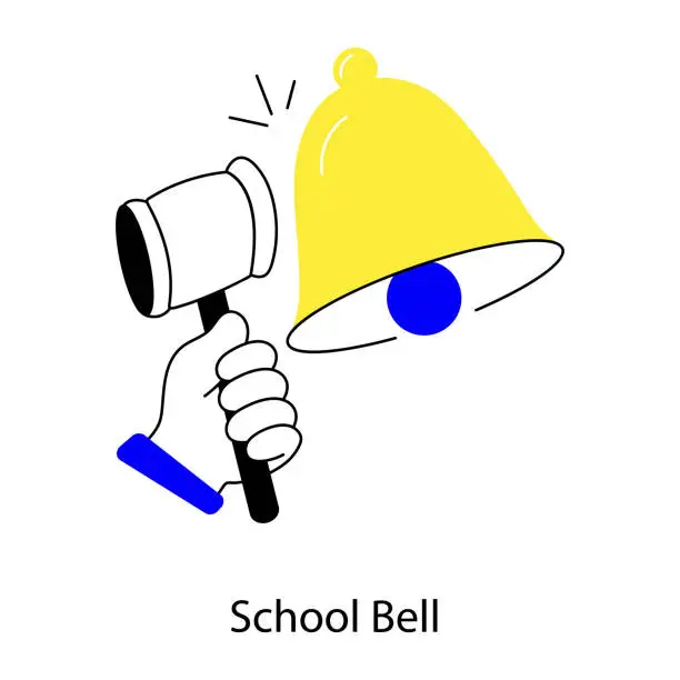 Vector illustration of School Bell