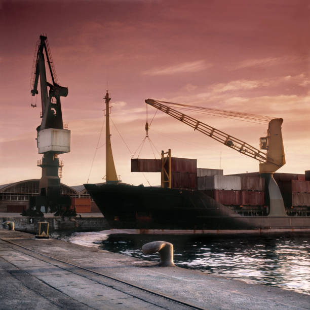 istock Vintage view of mediterranean port 1492289396