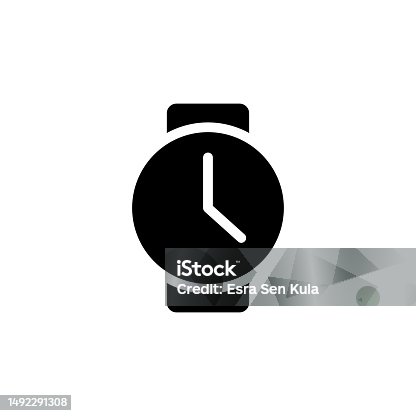 istock Clock Solid Icon. Design is Suitable for Web Page, Mobile App, UI, UX and GUI design. 1492291308
