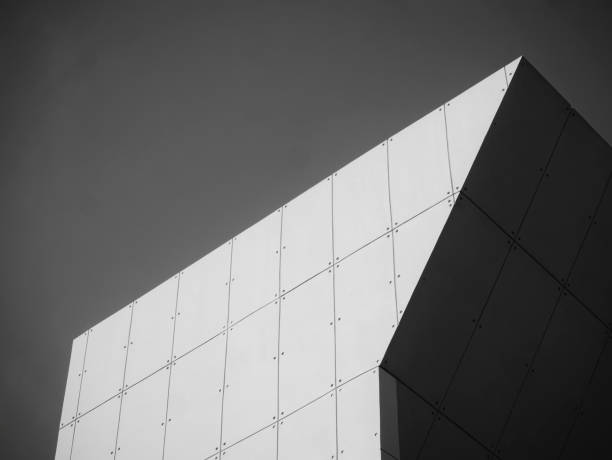 istock Building exterior facade geometric form Shade shadow 1492291379