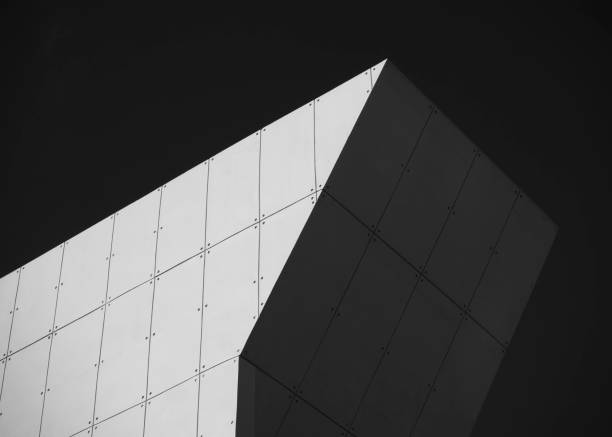 istock Building exterior facade geometric form Shade shadow 1492291381
