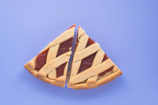 istock Top View Of Strawberry Pie Pieces 1492291865