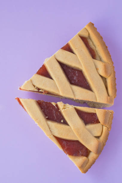 istock Top View Of Strawberry Pie Pieces 1492292401