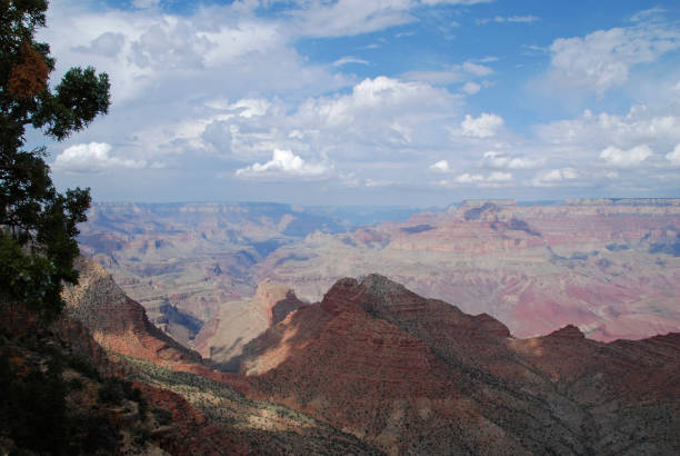 Colorade River Valley in Grand Canyon National Park with North Rim in the background