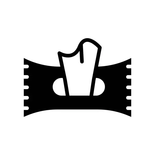 Vector illustration of Wet Wipes Solid Icon. Design is Suitable for Web Page, Mobile App, UI, UX and GUI design.