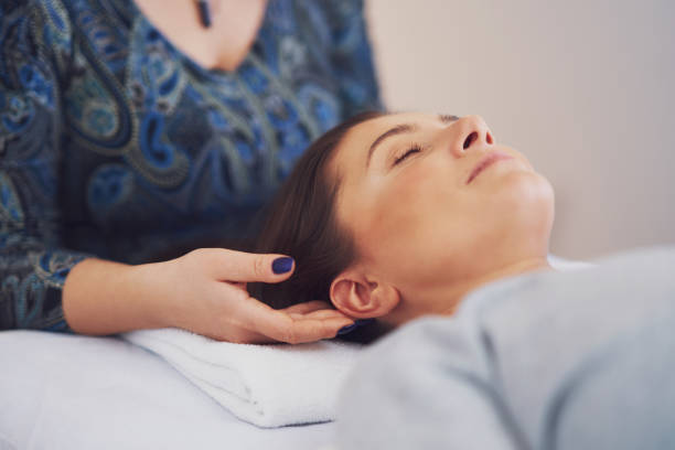 istock Picture of an treatment that involves gently touching 32 points on your head 1492305528