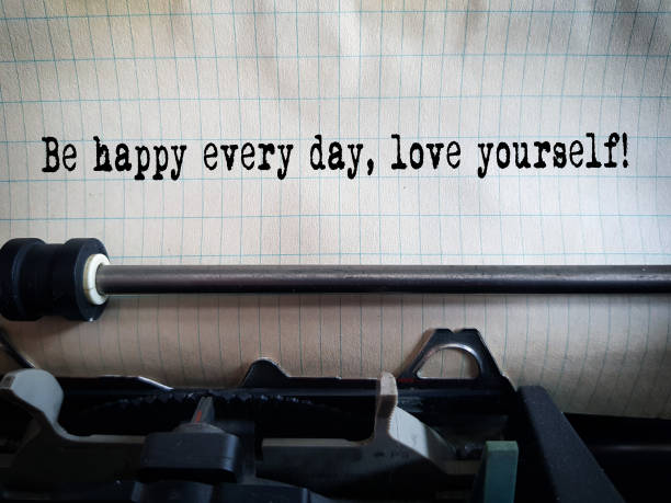 istock Inscription Be happy every day, love yourself 1492307250