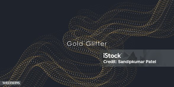 istock Abstract vector gold flowing dots background 1492310395