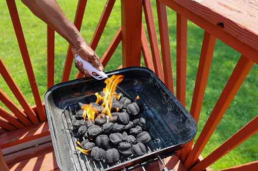 Barbecue grill in the open air. Summer holidays