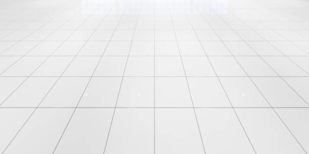 istock 3d rendering of white tile floor for background. 1492319262