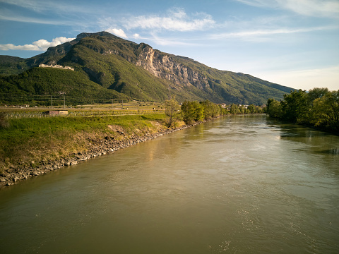 Alpine streams and mountains