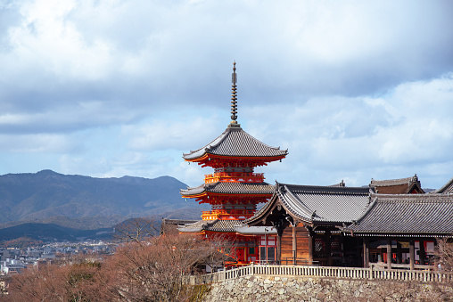 kyoto,Japan -December,22:The most beautiful viewpoint of Kiyomizu-dera Temple is a popular tourist destination in Kyoto, Japan.