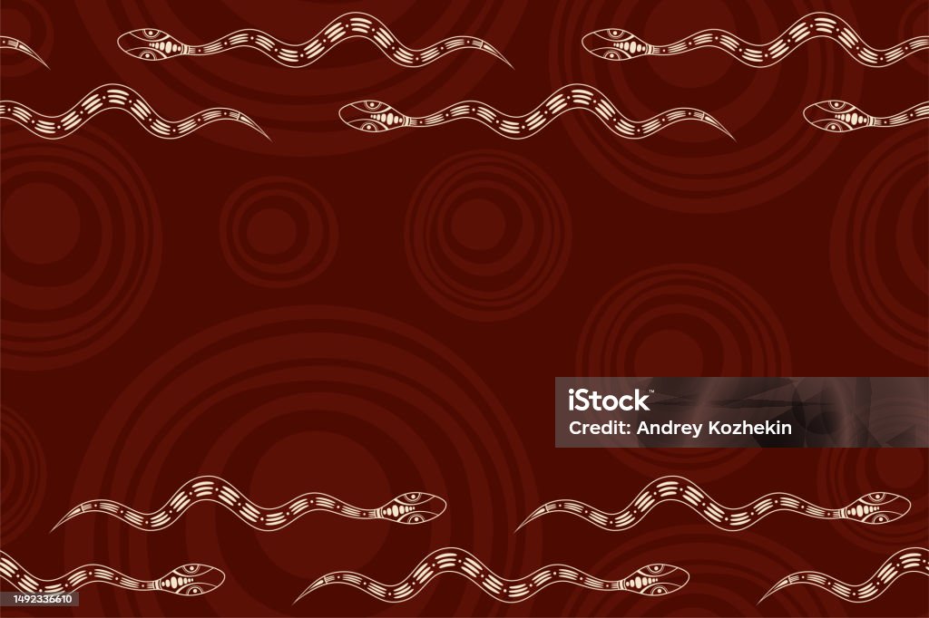 Snake Pattern Border Seamless Horizontal Border Pattern With Snake And Smooth Round Shapes ...