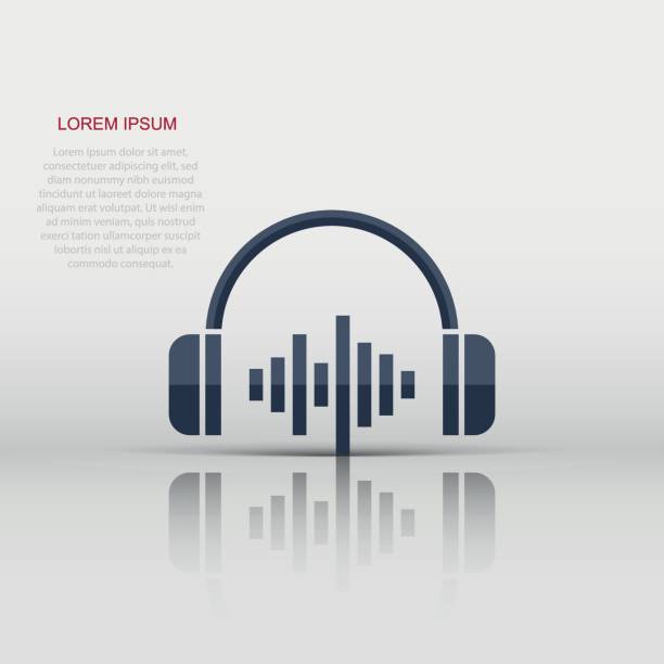 istock Headphone headset icon in flat style. Headphones vector illustration on white isolated background. Audio gadget business concept. 1492337155