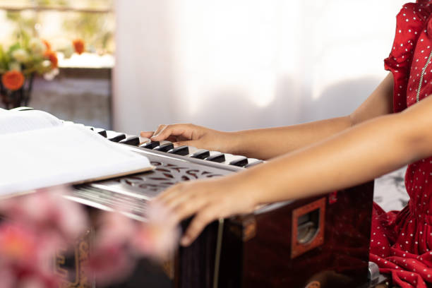 istock Harmonium - a hand made wooden musical instrument 1492339237