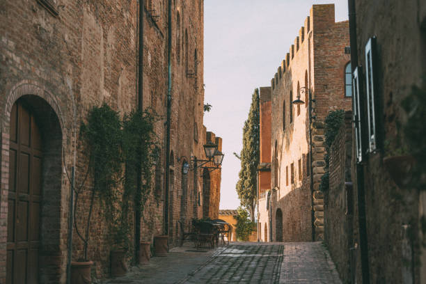 istock Certaldo alley medieval town in Italy 1492340645