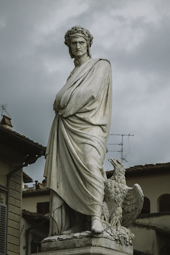 Dante's statue in Florence Italy