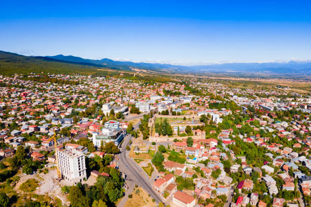 istock Telavi old town aerial panoramic view 1492346603
