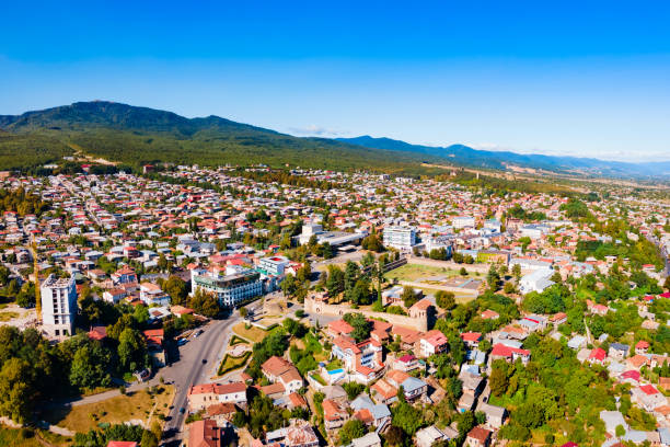 istock Telavi old town aerial panoramic view 1492346611