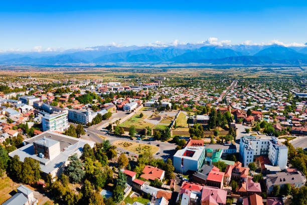 istock Telavi old town aerial panoramic view 1492346630