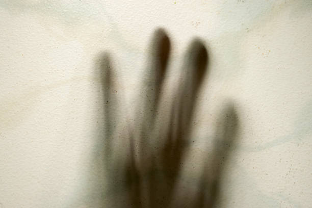 hand in light blurry night