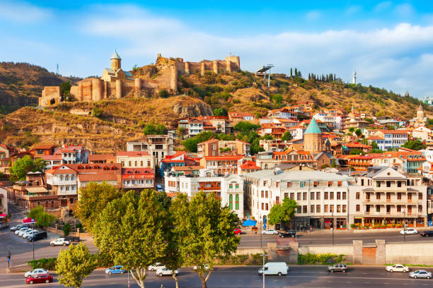 istock Tbilisi old town aerial panoramic view 1492347512