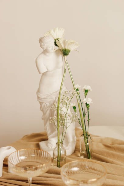 istock Stylish romantic table setting in the interior with glasses and candles 1492350653