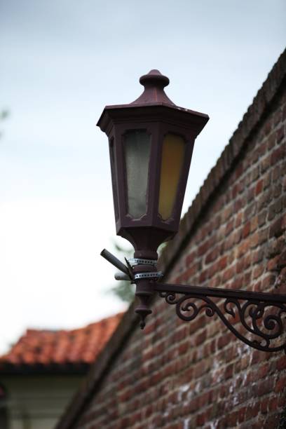 istock brown metal lantern on the wall 1492357807