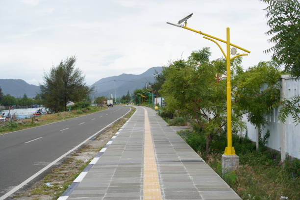 istock Solar power street light in public park 1492364592