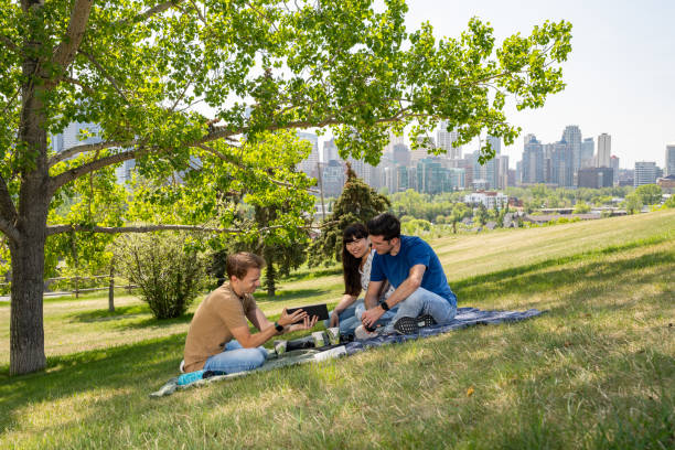 istock Friends hanging out in the park 1492380651