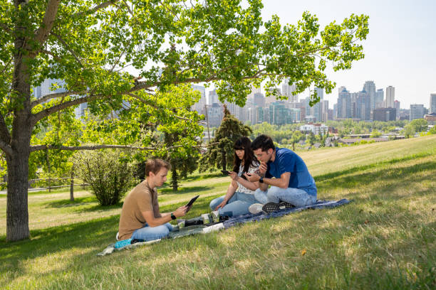 istock Friends hanging out in the park 1492380659