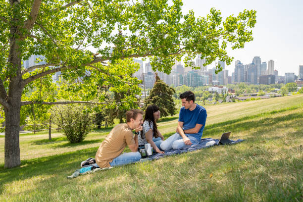 istock Friends hanging out in the park 1492380686