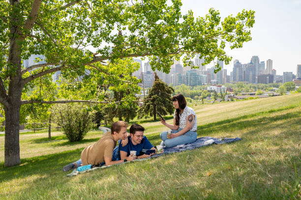 istock Friends hanging out in the park 1492380752