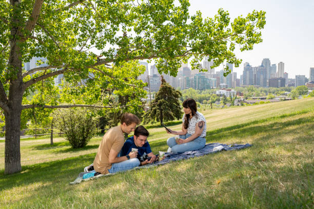 istock Friends hanging out in the park 1492380769