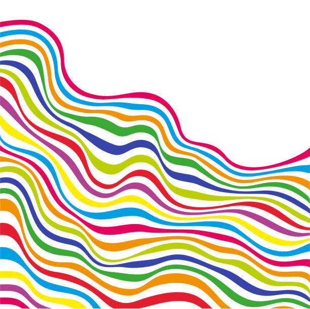 Seamless color striped background vector art illustration