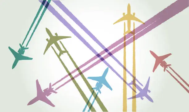 Vector illustration of Airplanes