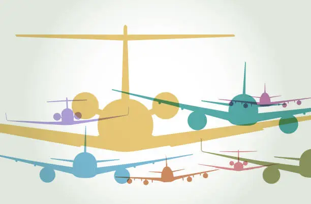 Vector illustration of Airplanes