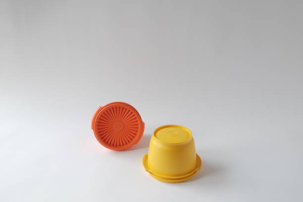istock Vintage Tupperware containers orange and yellow 1492393861