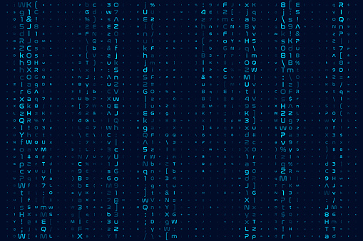 istock Computer code abstract futuristic background. Artificial intelligence, big data, encryption concept 1492394438