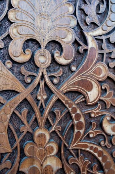 istock Uzbek, Uzbekistan eastern wooden pattern. Central Asia, Tashkent 1492405847