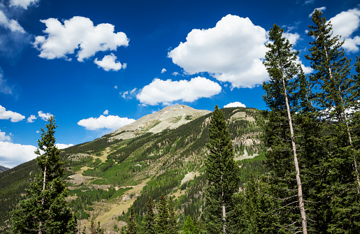 The beautiful landscape of the Rocky Mountains in Colorado, USA.