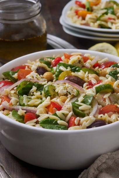 istock Mediterranean Orzo Salad with Baby Spinach 1492409253