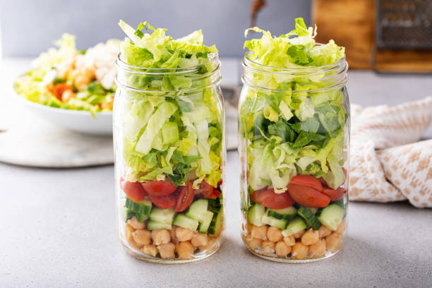 istock Salad in a jar with vegetables and chickpeas 1492419073
