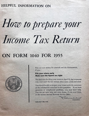 Income Tax Instructions 1950s
