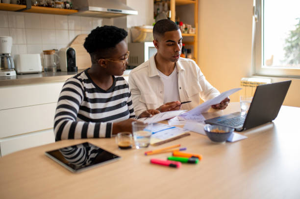 istock A young African American couple talks about their finances 1492434263