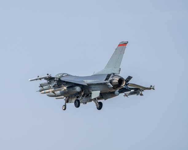 istock F-16 Falcon fighter jet landing 1492437540
